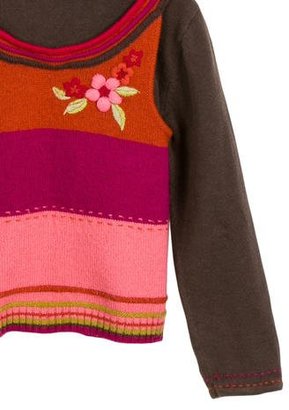 Kenzo Girls' Floral Embroidered Long Sleeve Sweater
