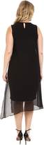Thumbnail for your product : Vince Camuto Specialty Size Plus Size Sleeveless Dress with Asymmetrical Chiffon Overlay