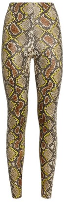 Commando Faux Leather Snake Print Leggings