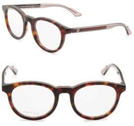 Gucci Oval 38MM Tortoiseshell Glasses