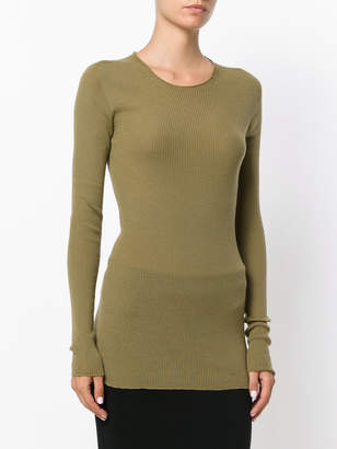 Rick Owens ribbed round neck sweater