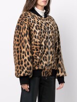 Thumbnail for your product : Laneus Leopard-Print Bomber Jacket