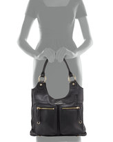 Thumbnail for your product : Linea Pelle LP by Dylan Front-Pocket Leather Tote Bag, Black