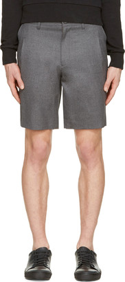 Robert Geller Grey Wool Ferdinand Shorts