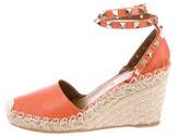 Thumbnail for your product : Valentino Rockstud Leather Espadrille Wedges