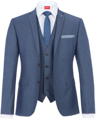Lambretta Men's Peckham Textured Slim Three Piece Suit