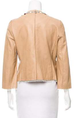 Rozae Nichols Embellished Leather Jacket
