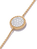 Thumbnail for your product : As 29 18kt yellow gold Mye round beading pave diamond bracelet