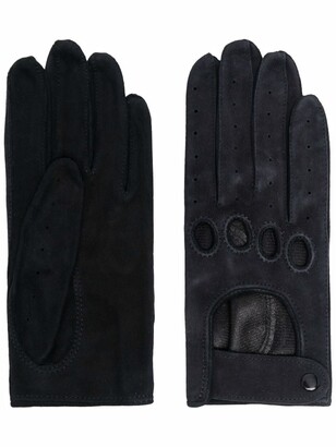 Manokhi Cut Out-Detail Suede Gloves