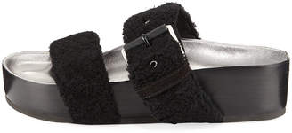 Rag & Bone Evin Platform Fur-Strap Sandal