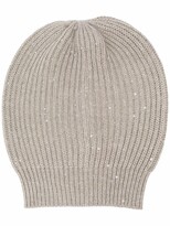 Thumbnail for your product : Brunello Cucinelli Sequin-Embellished Beanie