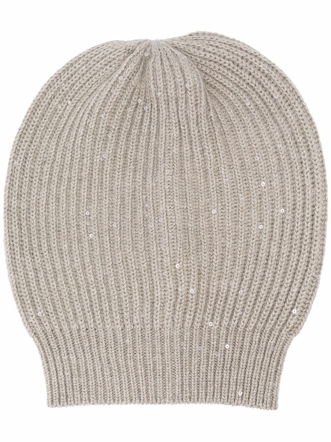 Sequin Beanie Hat | Shop the world's largest collection of fashion |  ShopStyle UK