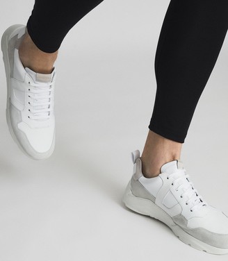 Reiss Shelton - Leather Trainers in White