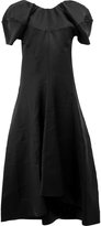 Céline - robe mi-longue à manches ballon - women - Lin/Viscose - 38