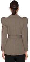 Thumbnail for your product : Givenchy Check Round Shoulder Wool Crepe Blazer