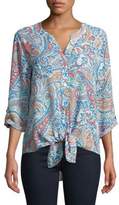 Thumbnail for your product : Ruby Rd Jardin Printed Button-Down Shirt