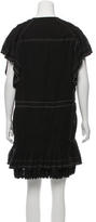 Thumbnail for your product : Isabel Marant Bead-Accented Pleated Dress