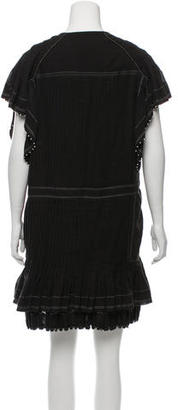 Isabel Marant Bead-Accented Pleated Dress