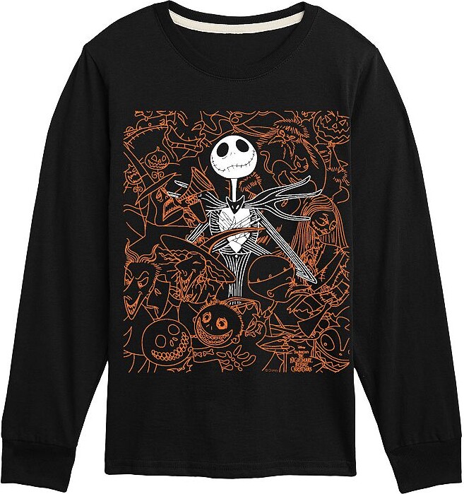 Disney's The Nightmare Before Christmas Boys 8-20 Character Collage Long Sleeve Graphic Tee