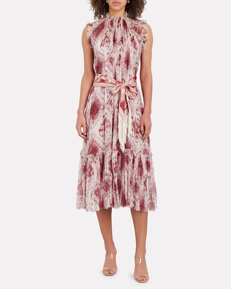 Zimmermann Wavelength Printed Chiffon Dress