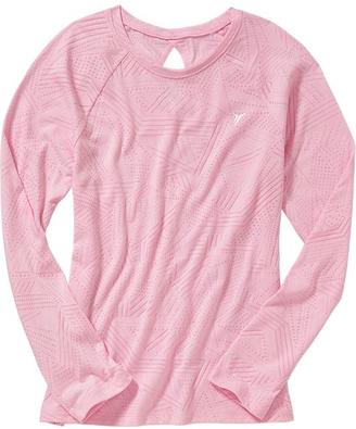 Old Navy Girls Active Long-Sleeved Burnout Tees