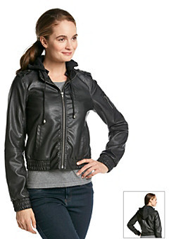 pink envelope leather jacket