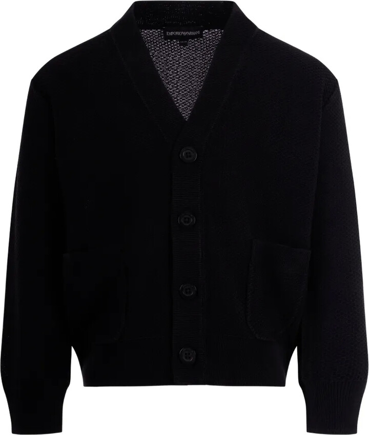 Emporio Armani Kids button V-neck cardigan
