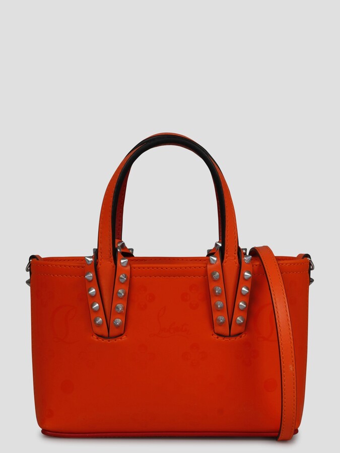 Leather tote Christian Louboutin Orange in Leather - 25300463