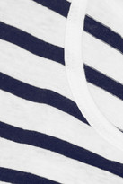 Thumbnail for your product : Alexander Wang T by Striped linen and cotton-blend T-shirt