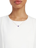 Thumbnail for your product : ginette_ny Ever 18K Rose Gold & Lapis Mini Disc Necklace