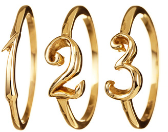 Lulu Frost Code Number Ring - 14K Yellow Gold