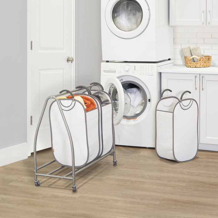 NeatFreak Easy Access Triple Laundry Sorter with Wheels