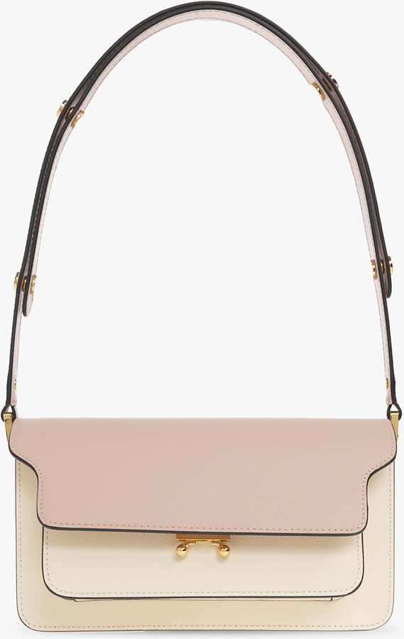 Shoulder bags Marni - Saffiano pink leather Trunk mini bag
