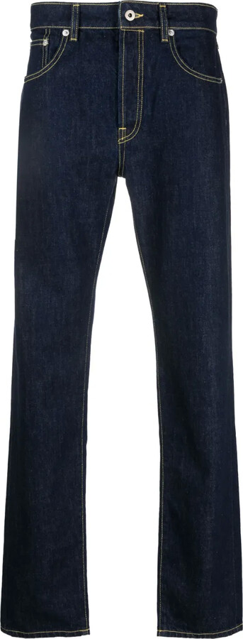Kenzo Logo-Patch Straight-Leg Jeans