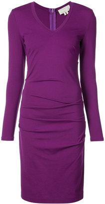 Nicole Miller ruched fitted dress