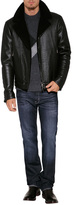 Thumbnail for your product : Jil Sander Leather Shearling Buenos Jacket in Black