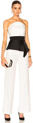 Roland Mouret Penn Double Faced Satin & Stretch Viscose Top