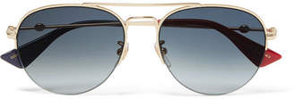 Gucci Aviator-Style Acetate and Gold-Tone Sunglasses