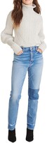 Thumbnail for your product : Veronica Beard Jeans Ryleigh High-Rise Patched Straight-Leg Jeans