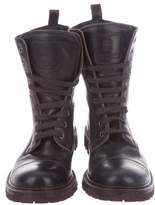 Thumbnail for your product : Brunello Cucinelli Leather Combat Boots