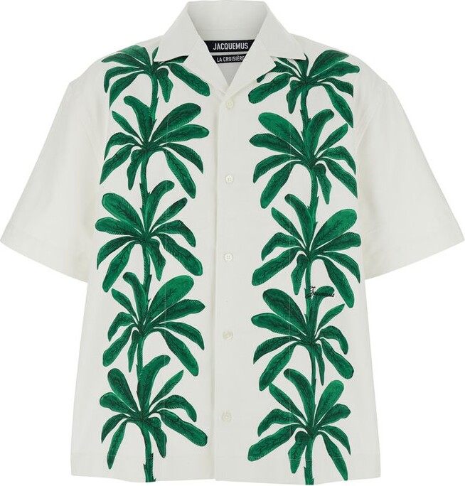 Jacquemus Palm Tree Printed Short Sleeved Shirt