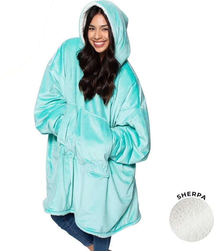 THE COMFY Original Oversized Microfiber & Sherpa Wearable Blanket