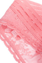 Thumbnail for your product : Stella McCartney Breast Cancer Awareness Stella Stretch-lace Briefs - Pink
