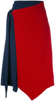 Versace - asymmetric crepe skirt - 