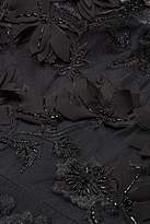 Thumbnail for your product : David Meister Short Sleeve Embroidered Tassel Lace Gown