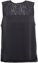 Thumbnail for your product : CAMI NYC The Collette Shirred Silk-charmeuse Top