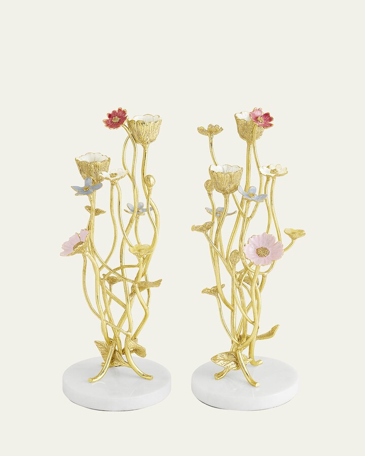 Michael Aram Wildflowers Candleholders, Set of 2