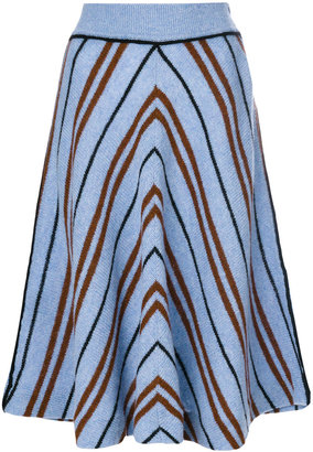 Miu Miu striped midi skirt
