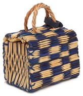 Thumbnail for your product : Heimat Atlantica - Tom Tom Mini Leather-strap Woven-reed Bag - Blue Multi
