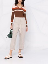 Thumbnail for your product : Alysi Checked Drawstring Waist Trousers